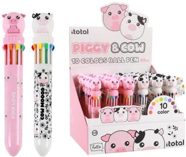I-TOTAL Multicolorstift Sau & Kuh XL2370G 10 Farben