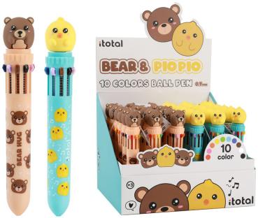 I-TOTAL Multicolorstift Bär & Küken XL2370H 10 Farben