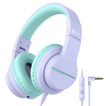 ICLEVER Headphones Kids Foldable C01-1702N-23 85/94 db, share port purple