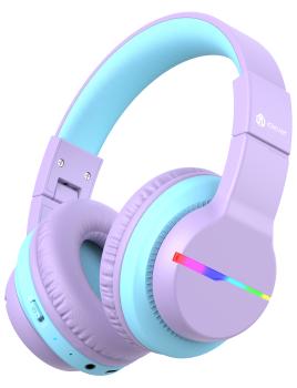 ICLEVER Headphones Kids BT LED C03-1702N-11 74/85/94 dB, 55h purple