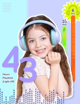 Iclever headphones kids bt & cable led c10-2083n-02 74/85/94 db, 43h purple - Iclever-c10-2083n-02-6972312835721-04.jpg