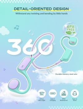 Iclever air conduction headphones bt ows01 74/85 db, purple/green - Iclever-ows01-6934911798418-03.jpg