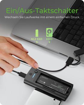 Icy box dockingstation m.2 ib-180ms-c31 nvme ssd & sata drive, usb-c - Icy-box-ib-180ms-c31-4250078174356-04.jpg