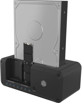 Icy box docking- & clonestation for ib-2924mscl-c31 2.5,3.5in sata & 2x m.2 nvme - Icy-box-ib-2924mscl-c31-4250078174349-02.jpg