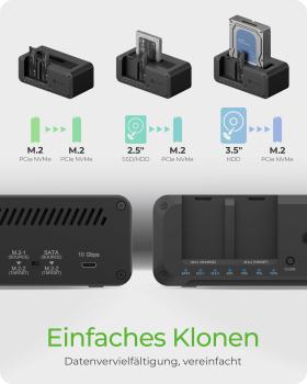 Icy box docking- & clonestation for ib-2924mscl-c31 2.5,3.5in sata & 2x m.2 nvme - Icy-box-ib-2924mscl-c31-4250078174349-05.jpg