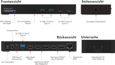 Icy box usb-c triple dockingstation ib-dk2246ac hybrid 4k, 3xhdmi & 2xdp,6usb - Icy-box-ib-dk2246ac-4250078173342-02.jpg