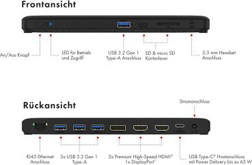 Icy box usb-c triple dockingstation ib-dk2416-c 4k, 2xhdmi & 1xdp, 4x usb, pd - Icy-box-ib-dk2416-c-4250078173397-02.jpg