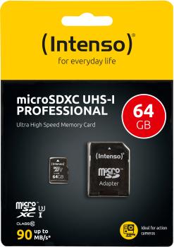 Intenso micro sdxc card pro 64gb 3433490 with adapter, uhs-i - Intenso-3433490-4034303022366-03.jpg