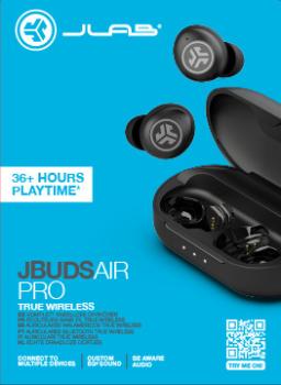 Jlab jbuds air pro ieuebjbairprorblk82 true wireless, black - Jlab-ieuebjbairprorblk82-0812887017411-04.jpg