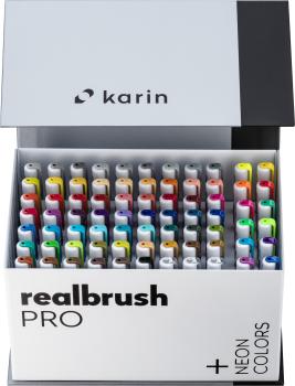 Karin real brush pen pro 0.4mm 31c13 mega box, 3 blender 72 stück - Karin-31c13-5904446031404-02.jpg