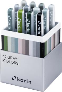 KARIN Real Brush Pen Pro 0.4mm 31C6 Gray colours 12 Stück