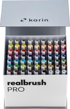 Karin real brush pen pro 0.4mm 31c7 mega box, 3 blender 60 stück - Karin-31c7-5904446031398-02.jpg