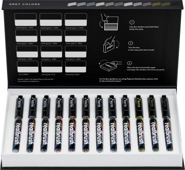KARIN Real Brush Pen 0.4mm 33C2 Pigment , Graue Farben