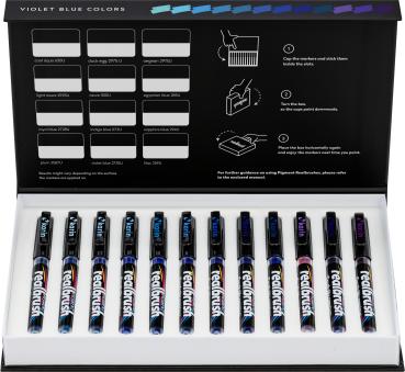 KARIN Real Brush Pen 0.4mm 33C5 Pgiment, Violettblau Farben