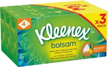 KLEENEX Kosmetiktücher Box Balsam 3392005 3x56 Stück