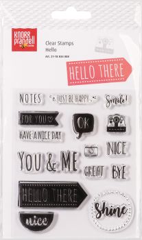 Knorr prandell stempelmotiv clear stamp 2118834008 hello 17-teilig - Knorr-prandell-2118834008-4011643965119