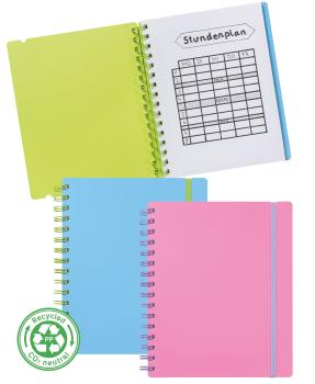 KOLMA Notizbuch PP recycled A5 06.541.20 pink/violet, dotted 7mm 100Bl.