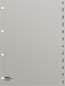 KOLMA Register LongLife A4 19.124.03 grau Jan-Dez DE