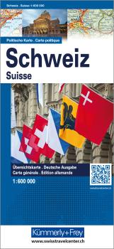 KÜmmerly+frey schülerkarte schweiz 3-259-00172- politisch 1:600'000 - Kuemmerlyfrey-3-259-00172--9783259001721