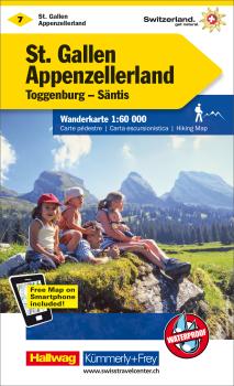 KÜMMERLY+FREY Wanderkarte 1:60'000 325902207 St. Gallen-Appenzellerland