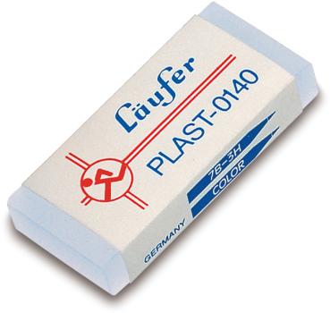 LÄufer plast-radierer 46x20x9mm 01400 mit kartonmanschette - Laeufer-01400-4006677001407