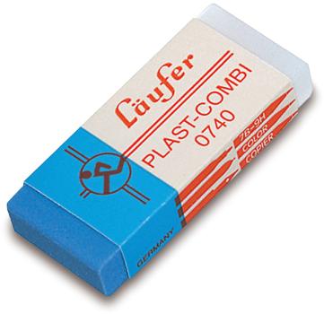 LÄufer plast-combi radierer 46x20x9mm 07400 mit kartonmanschette - Laeufer-07400-4006677007409