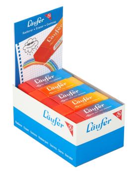 LÄufer plast-radierer 65x21x12mm 12005 farbig ass. - Laeufer-12005-4006677120054-03.jpg