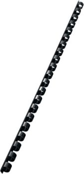 Leitz plastikbinderücken 8mm a4 35041 schwarz, 21 ringe 100 stück - Leitz-35041-5411313350419