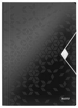 LEITZ Gummibandmappe WOW A4 4599-00-95 schwarz für 150 Blatt