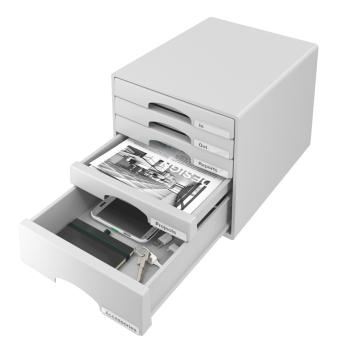 Leitz schubladenbox plus grau 52110085 5 fächer - Leitz-52110085-4002432102310-04.jpg