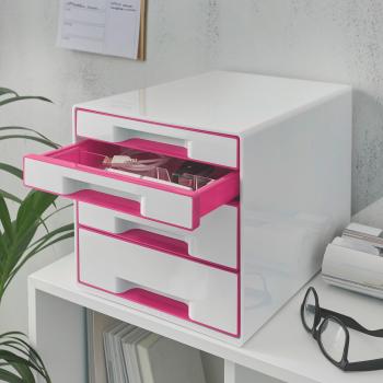 Leitz schubladenbox wow cube a4 52132023 weiss/pink, 4 schubladen - Leitz-52132023-4002432115341-03.jpg