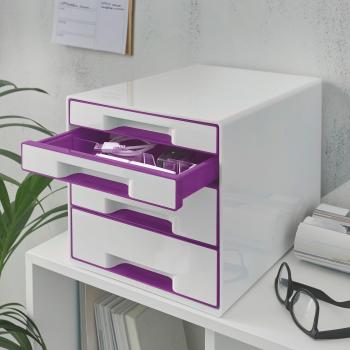 Leitz schubladenbox wow cube a4 52132062 weiss/violett, 4 schubladen - Leitz-52132062-4002432115389-03.jpg