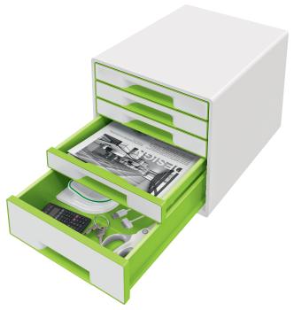 Leitz schubladenbox wow cube a4 5214-20-54 weiss/grün, 5 schubladen - Leitz-5214-20-54-4002432115464-02.jpg
