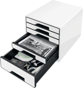 Leitz schubladenbox wow cube a4 5253-10-01 weiss/schwarz, 5 schubladen - Leitz-5253-10-01-4002432115495-02.jpg