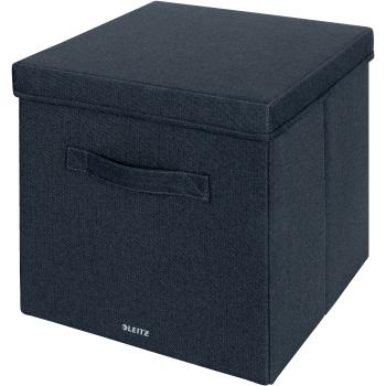 LEITZ Aufbewahrungsbox mit Deckel 6145-00-89 samtgrau 2 Stk. 33x32.5x38cm