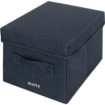 LEITZ Aufbewahrungsbox mit Deckel 6146-00-89 samtgrau 2 Stück 19x16x28.5cm