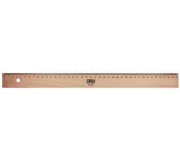 M+R Lineal 40cm 719400000 Metalleinlage Buche
