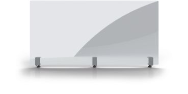 Magnetoplan hygienewand 1200x600mm 11029120 acrylglas, mit klemmhalter - Magnetoplan-11029120-4013695063836