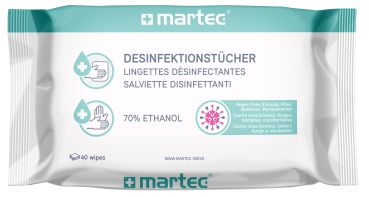 MARTEC Desinfektionstücher 33087 Mit Aloe-Vera 40 Stk.