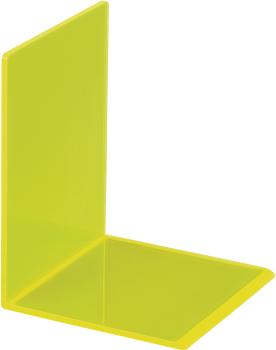 MAUL Buchstütze 10x10x13cm 3513611 transparent gelb 2 Stück