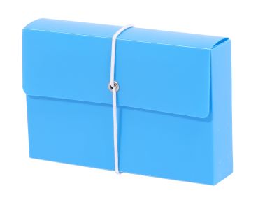 METZGER&MENDLE Karteikartenbox mit Gummi A7 66030361 blau 7.5x12.5cm