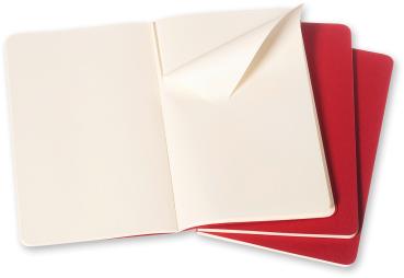 Moleskine notizheft cahier a6 097-0 blanko, rot 3 stück - Moleskine-097-0-9788862930970-02.jpg