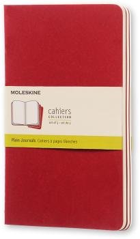 MOLESKINE Notizheft Cahier A5 103-8 blanko, rot 3 Stück