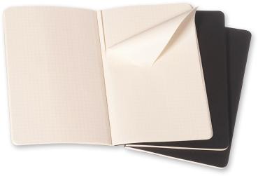 Moleskine notizheft cahier a5 496-3 kariert, schwarz 3 stück - Moleskine-496-3-9788883704963-02.jpg