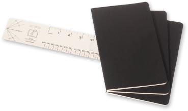 Moleskine notizheft cahier a5 496-3 kariert, schwarz 3 stück - Moleskine-496-3-9788883704963-03.jpg
