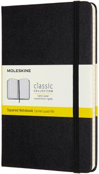 MOLESKINE Notizbuch Medium 18,2x11,8cm 626598 kariert, schwarz, 208 Seiten