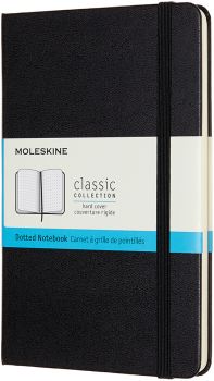 MOLESKINE Notizbuch Medium 18,2x11,8cm 626611 gepunktet, schwarz,208 Seiten