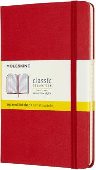 MOLESKINE Notizbuch Medium 18,2x11,8cm 626635 kariert, scharlachrot, 208 S.