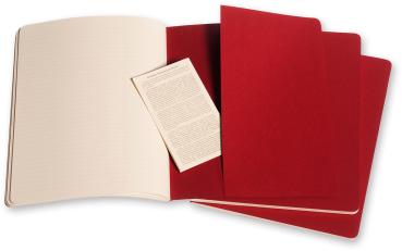 Moleskine notizheft cahier xl 25x19cm 931076 liniert, rot 3 stück - Moleskine-931076-9788862931076-04.jpg