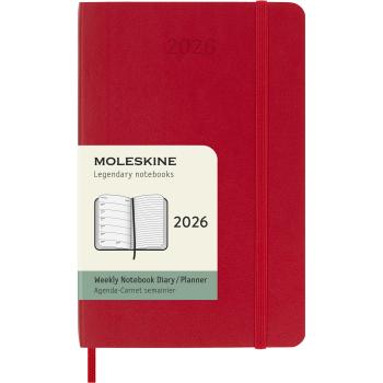 Moleskine agenda classic pocket 2026 dsf212wn2y26 1w/1s scharlachrot sc 9x14cm - Moleskine-dsf212wn2y26-8056999275228